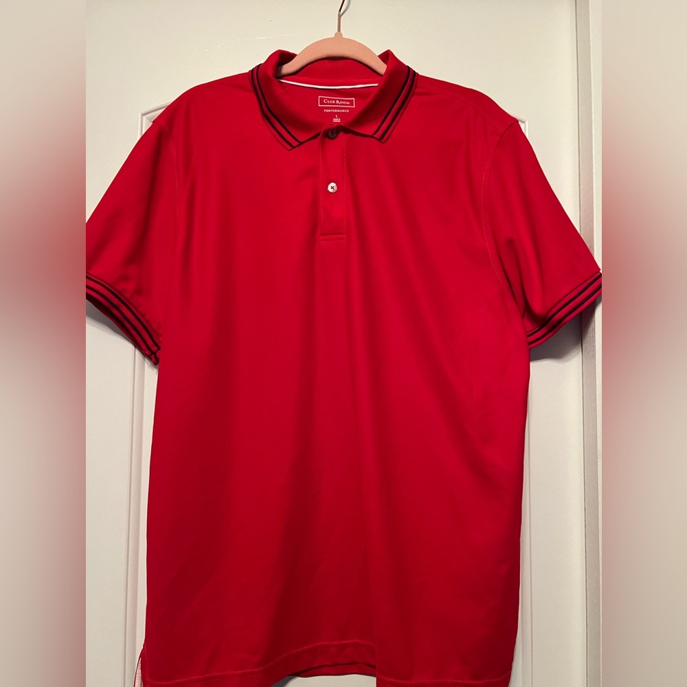CLUB ROOM red golf polo